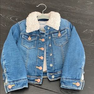 Old Navy Sherpa denim jacket 3T